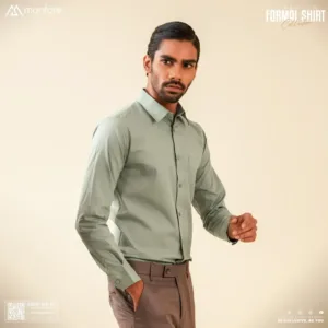 Premium Formal Solid Shirt For Men | Light Olive | MS-90