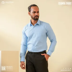 Premium Formal Solid Shirt For Men | Sky Blue | MS-79