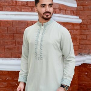 Ottoman Heritage Embroydery Panjabi | C-Tex Silver