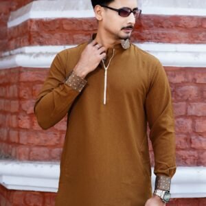 Ambush Cotton Panjabi | AMB Golden