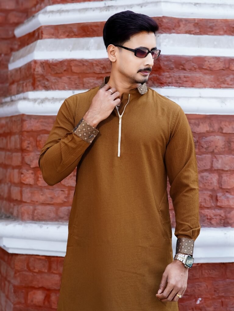 Ambush Cotton Panjabi | AMB Golden
