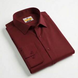 Ironless Micro-Spandex Shirt (Maroon)