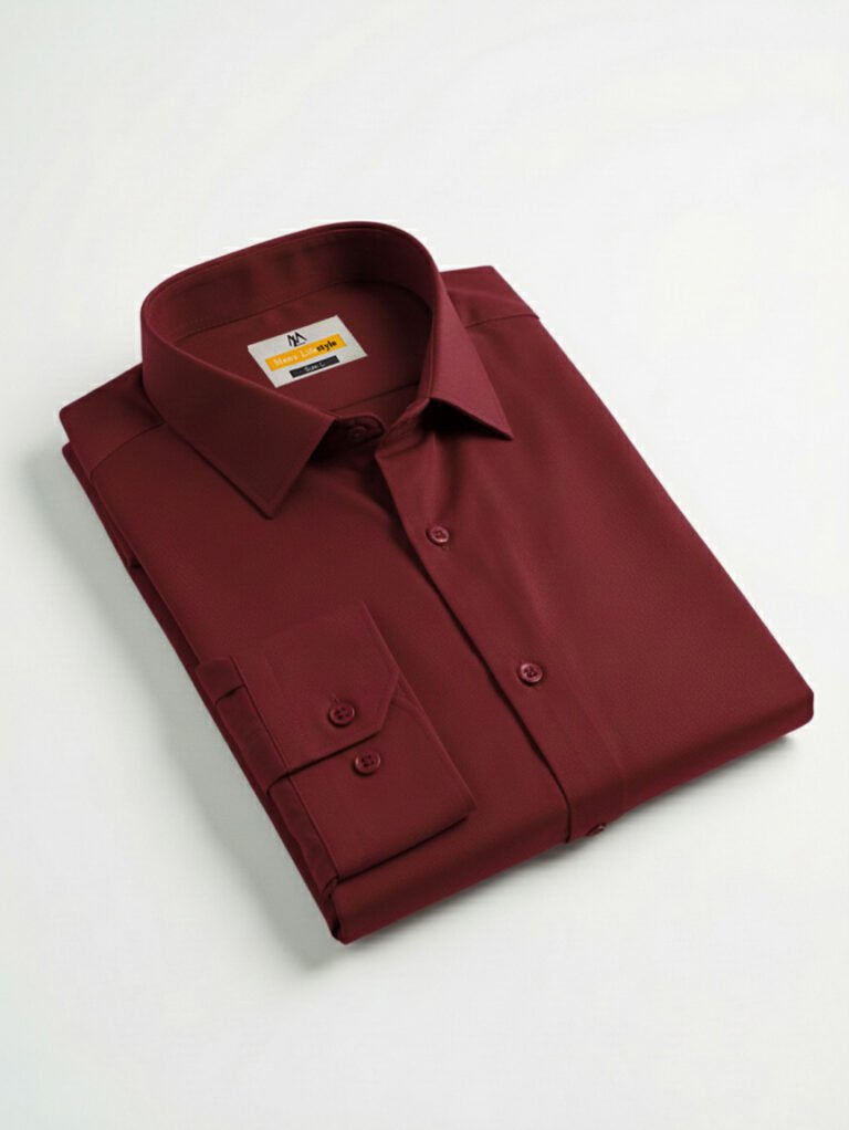 Ironless Micro-Spandex Shirt (Maroon)