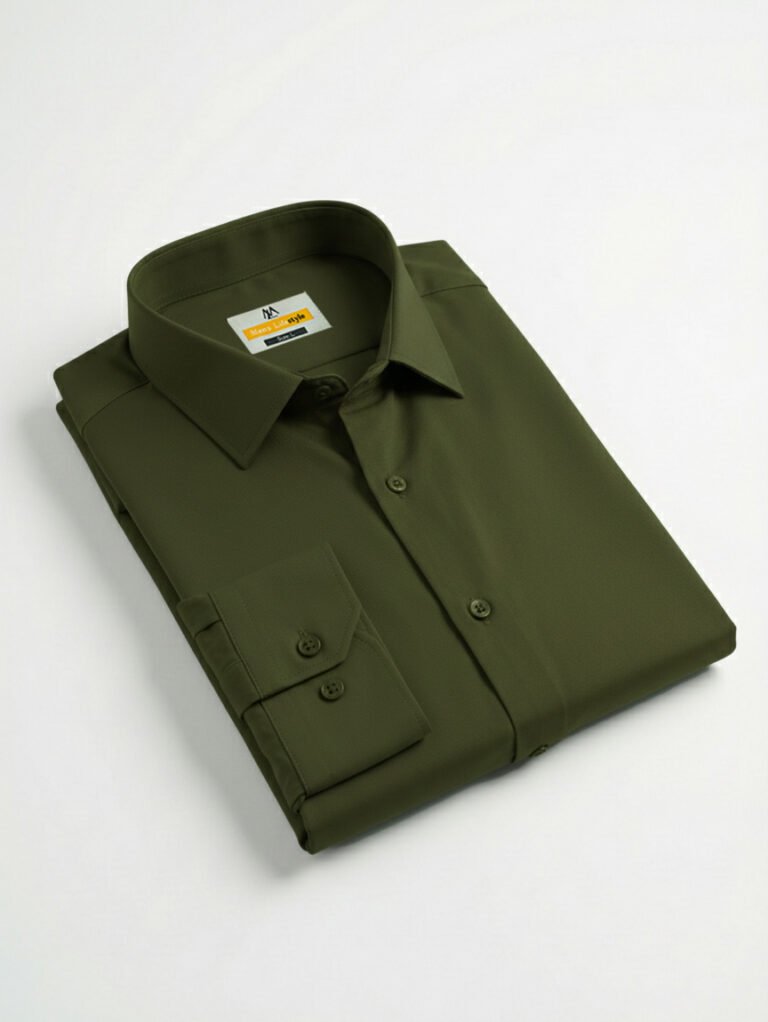 Ironless Micro-Spandex Shirt (Olive)